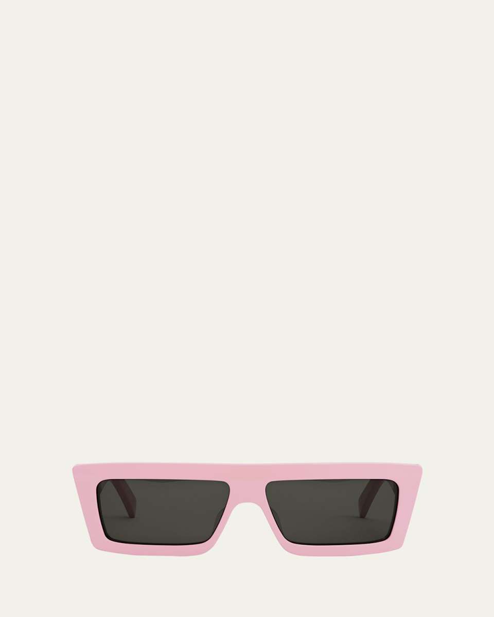 Flat-Top Acetate Rectangle Sunglasses